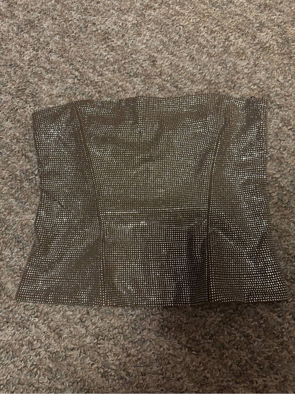 Zara brown Rhinestone Strapless Top